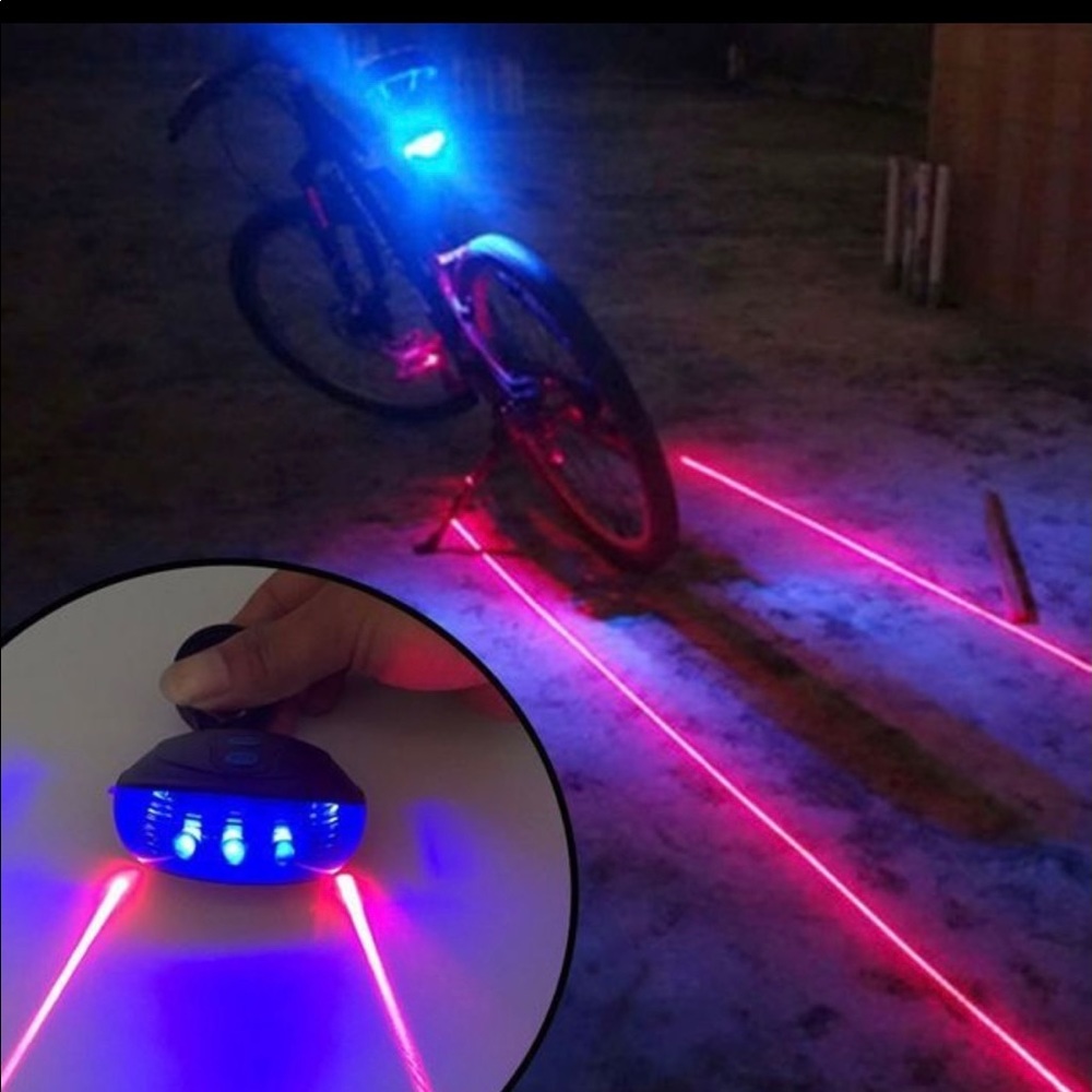 2 laser5 LED light bicycle bike tail